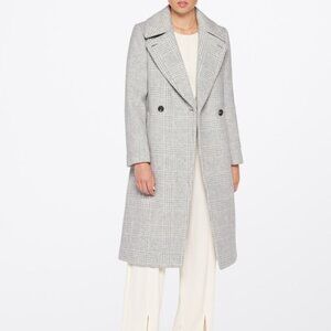 CLUB MONACO Daylina Double Breasted Wool Blend Coat